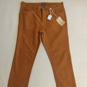 Club Monaco Pants Mens 30x32 Brown Chino Corduroy Cord Straight Leg